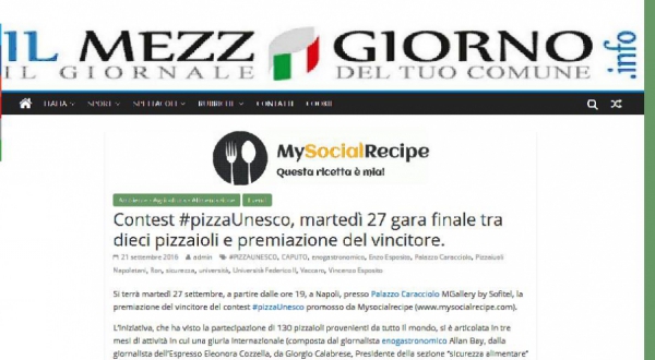 Contest #pizzaUnesco, martedì 27 gara finale tra dieci pizzaioli e premiazione del vincitore.