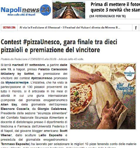 Contest #pizzaUnesco, gara finale tra dieci pizzaioli e premiazione del vincitore