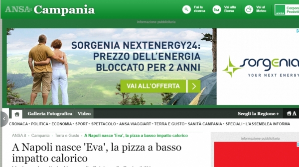 A Napoli nasce 'Eva', la pizza a basso impatto calorico ideata con la cattedra Unesco alla Salute e alla Sostenibilità