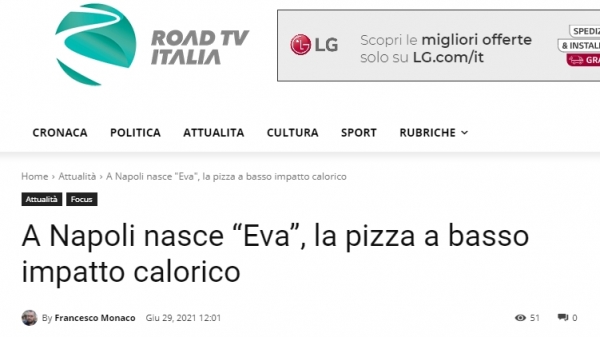 A Napoli nasce “Eva”, la pizza a basso impatto calorico