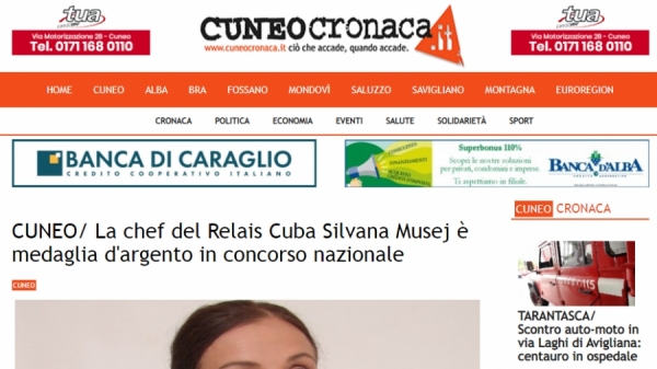 La chef del Relais Cuba Silvana Musej è medaglia d'argento in concorso nazionale