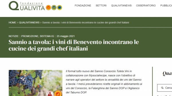 Sannio a tavola: i vini di Benevento incontrano le cucine dei grandi chef italiani