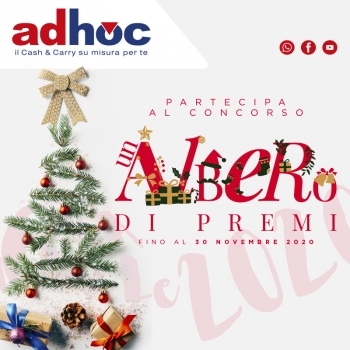«Un albero di premi» AdHoc Cash&Carry lancia il concorso di Natale